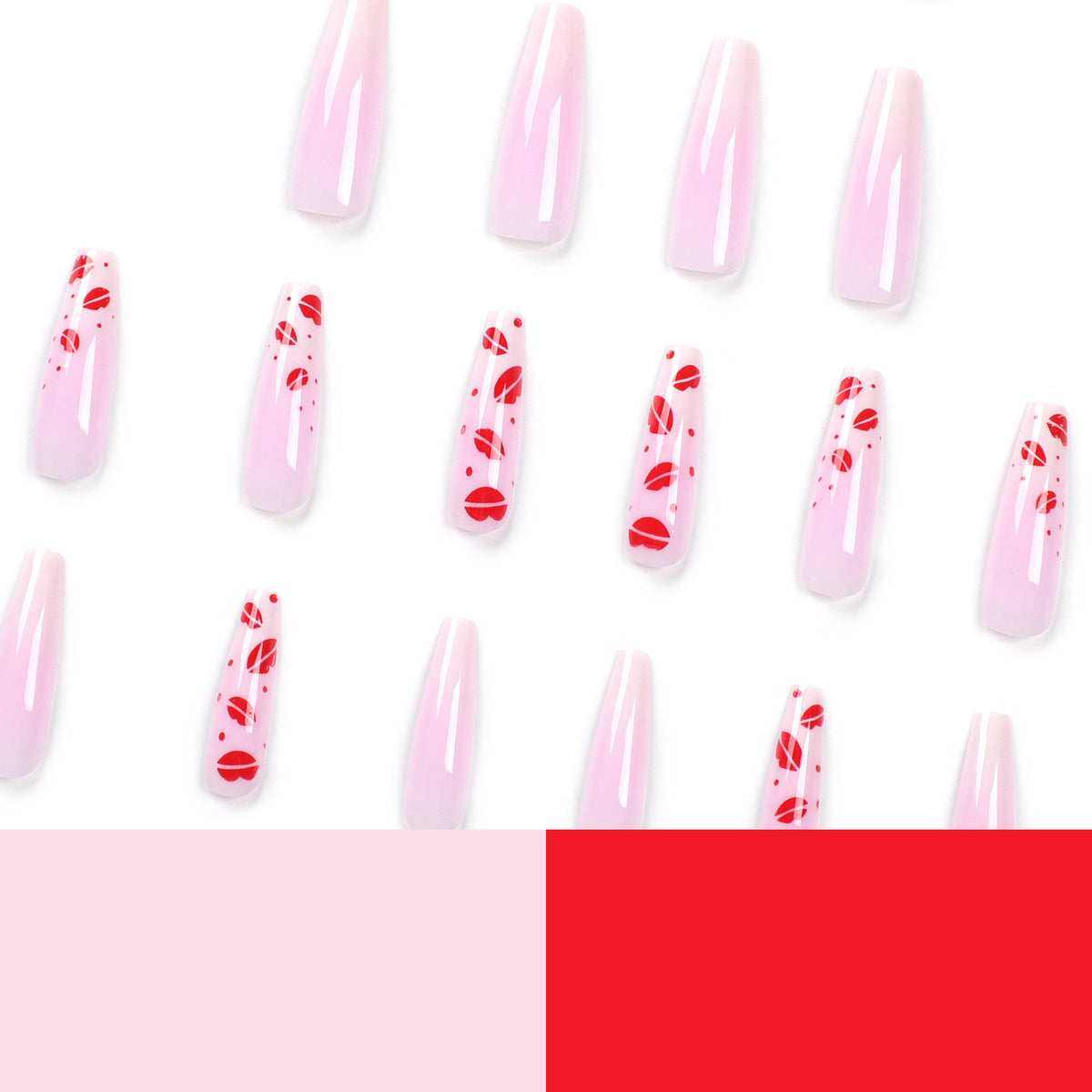 Kunstvolle Stiletto-Nägel mit Lippenmotiven Brehn