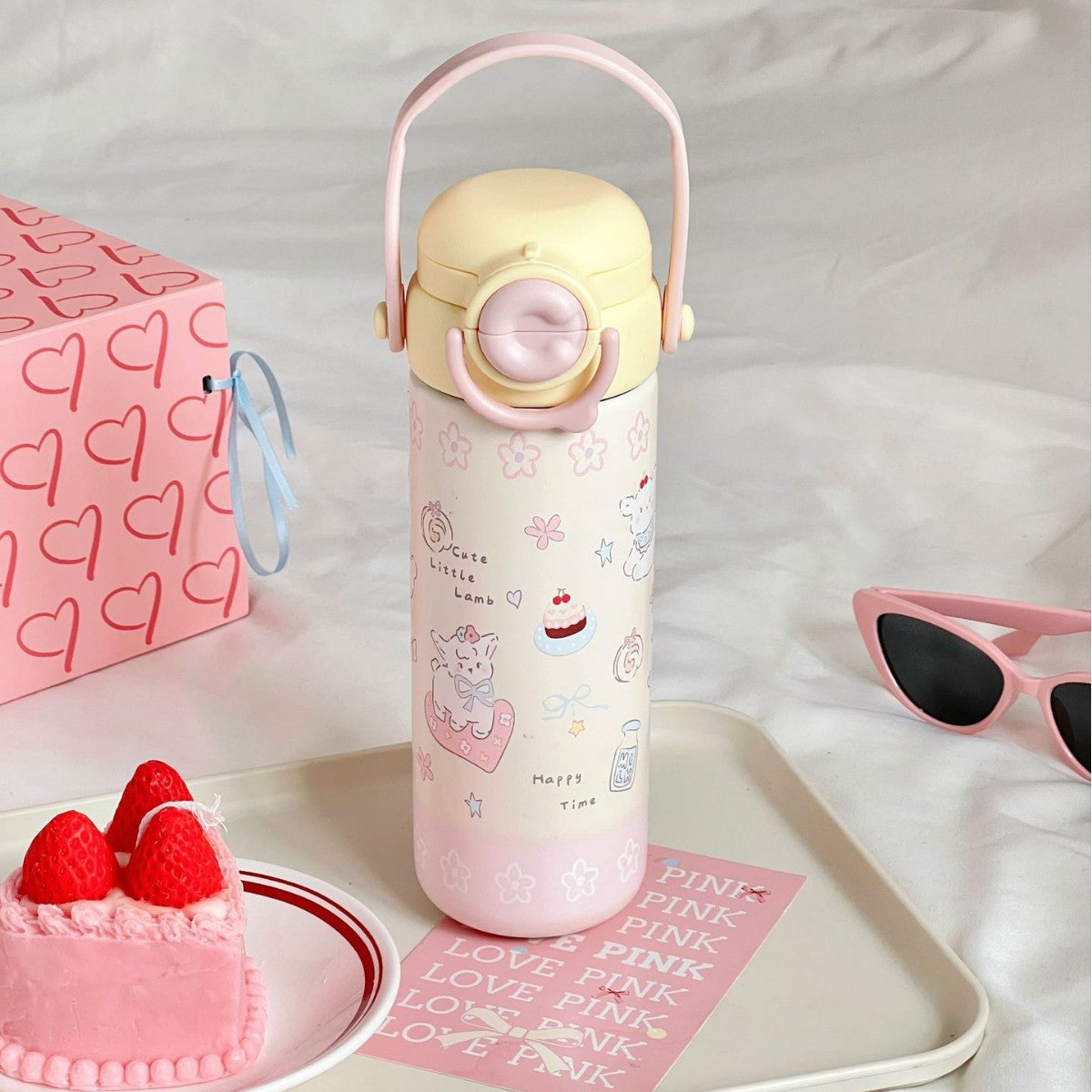 Damen Isolierte Motivwasserflasche Brehn