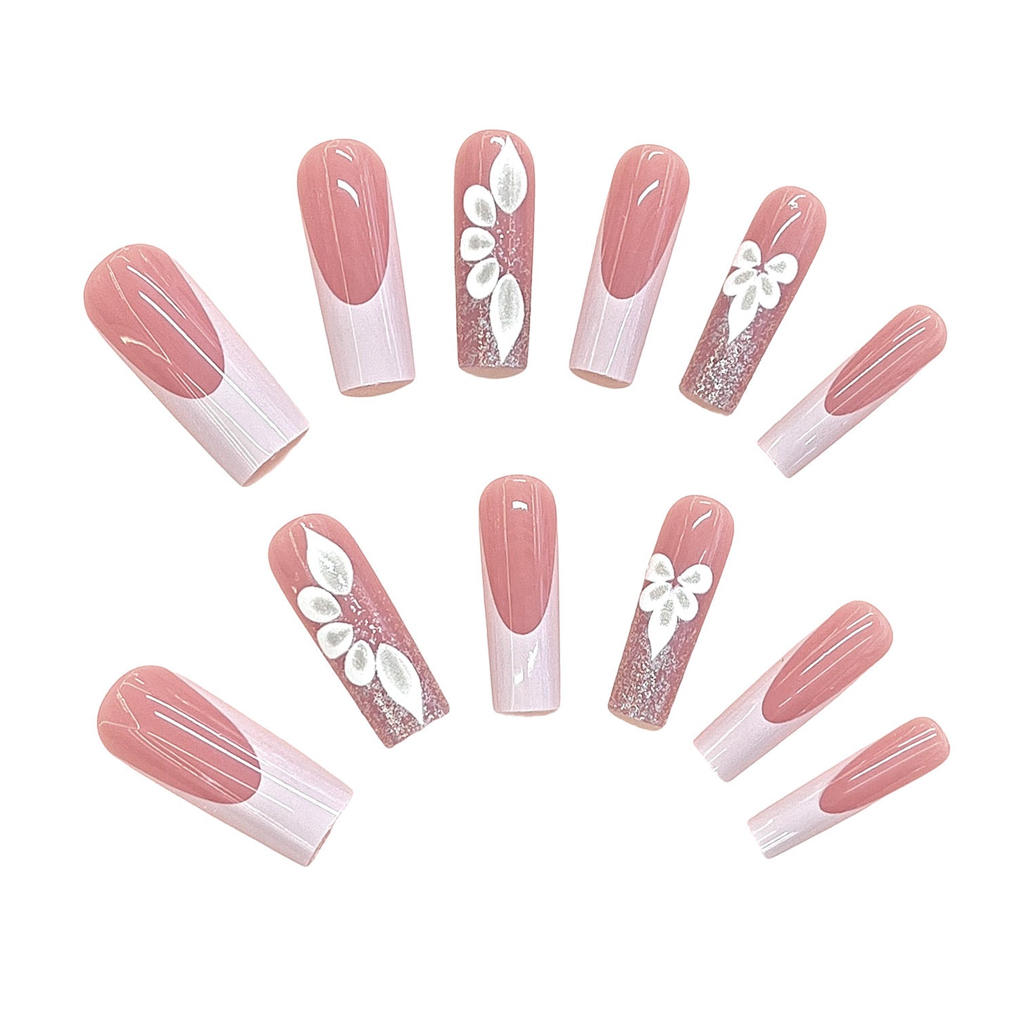 Elegante Blumen Design Druck-Nägel Brehn
