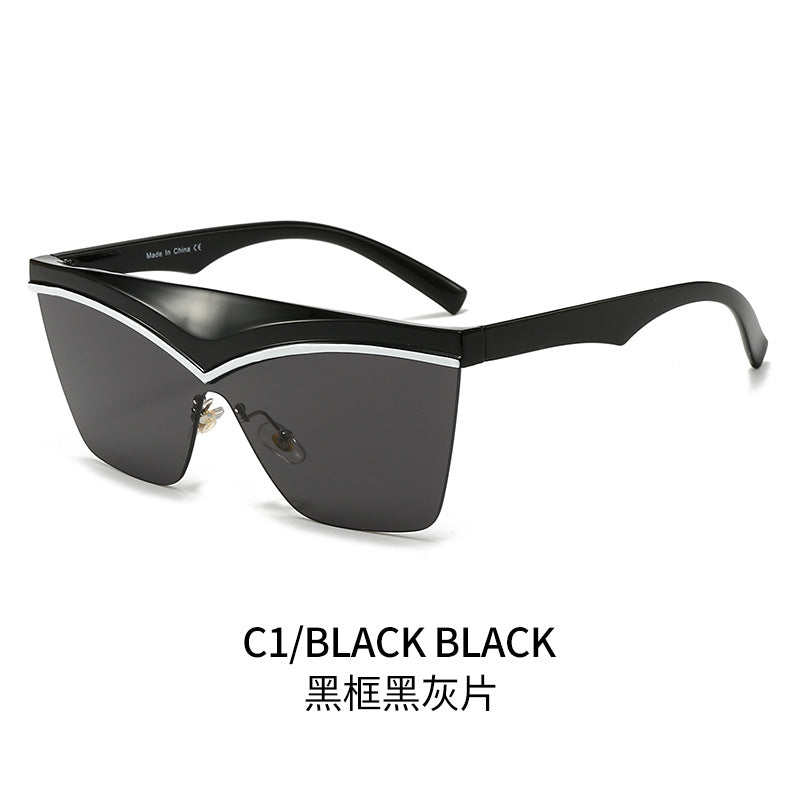 Damen Designer-Sonnenbrille mit asymmetrischem Rahmen und hochmodernen Gläsern Brehn