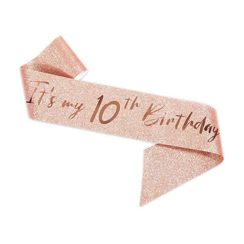 Damen Festliche 10. Geburtstag Dekoband Brehn
