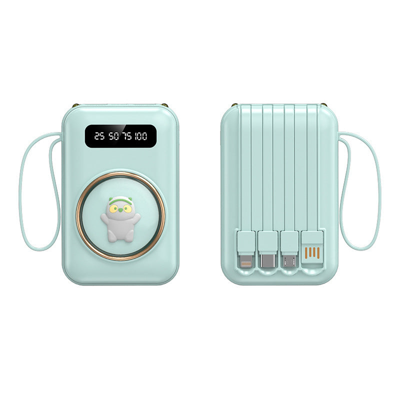 Lustige Powerbank mit Integrierten Ladekabeln Brehn