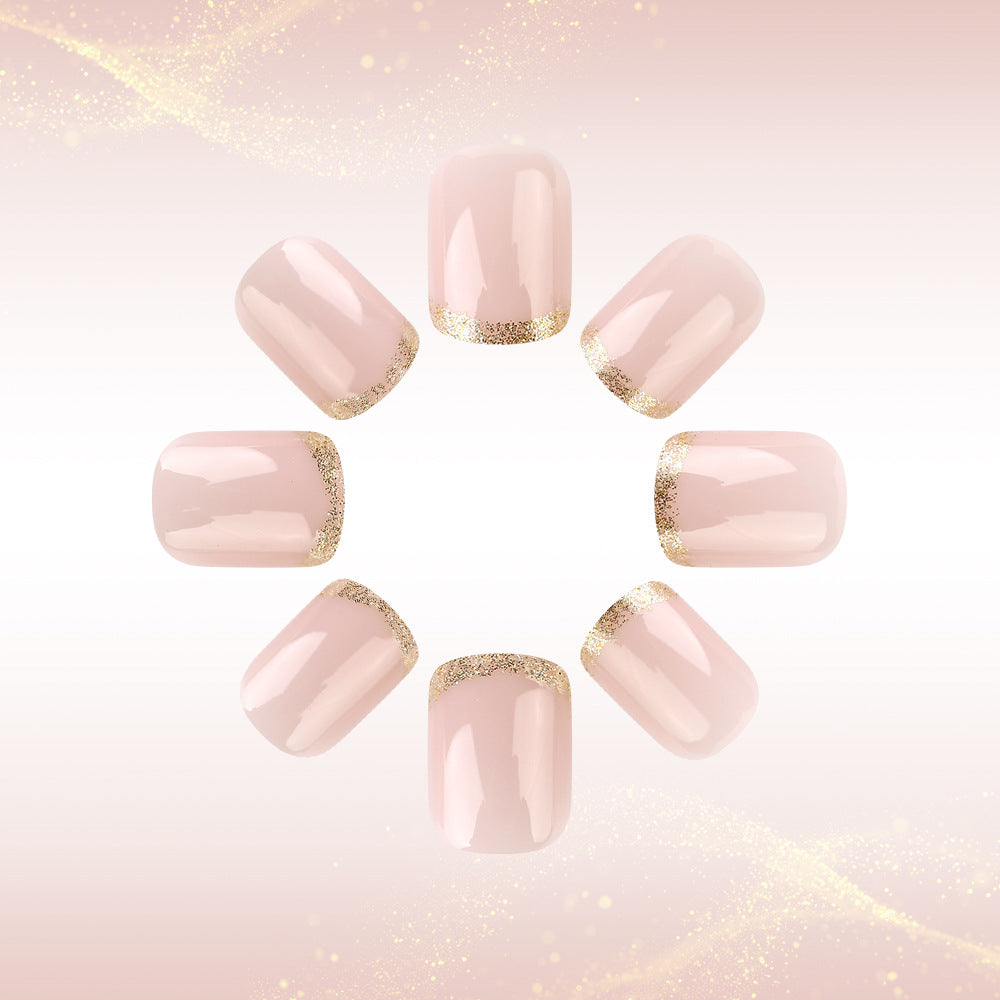 Premium Glossy French Tip Press-On Nails Brehn