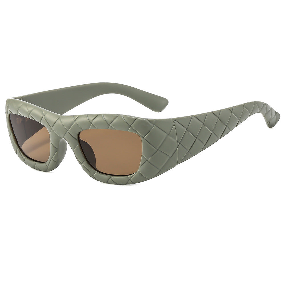 Damen extravagante Sonnenbrille mit strukturiertem Rahmen Brehn