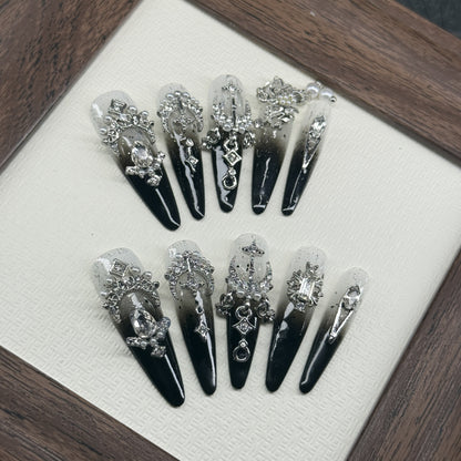 Luxuriöser Gothic Dekorativer Druck-Nagelset