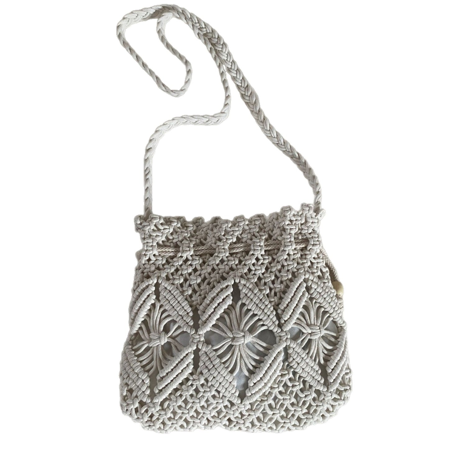 Handgeknüpfte Schultertasche mit Floralen Details Brehn