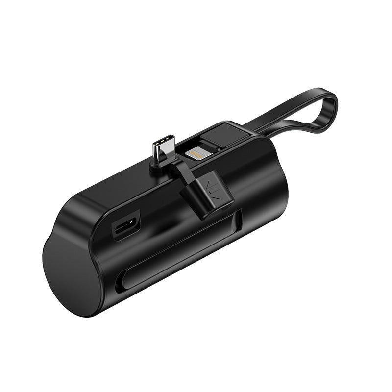 Tragbares Ladegerät mit integriertem Ladekabel und ergonomischem Design Brehn