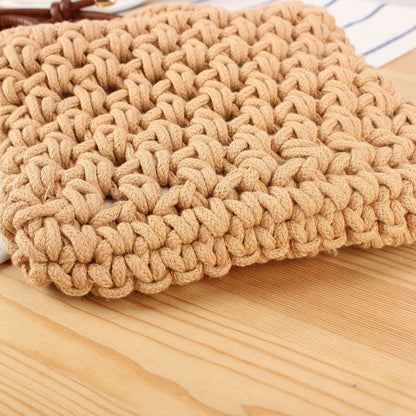 Handtasche Aus Handgefertigtem Makramee mit Verstellbarem Schulterriemen Brehn