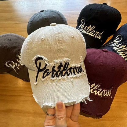 Unisex beschädigte Denim Baseballcap Brehn