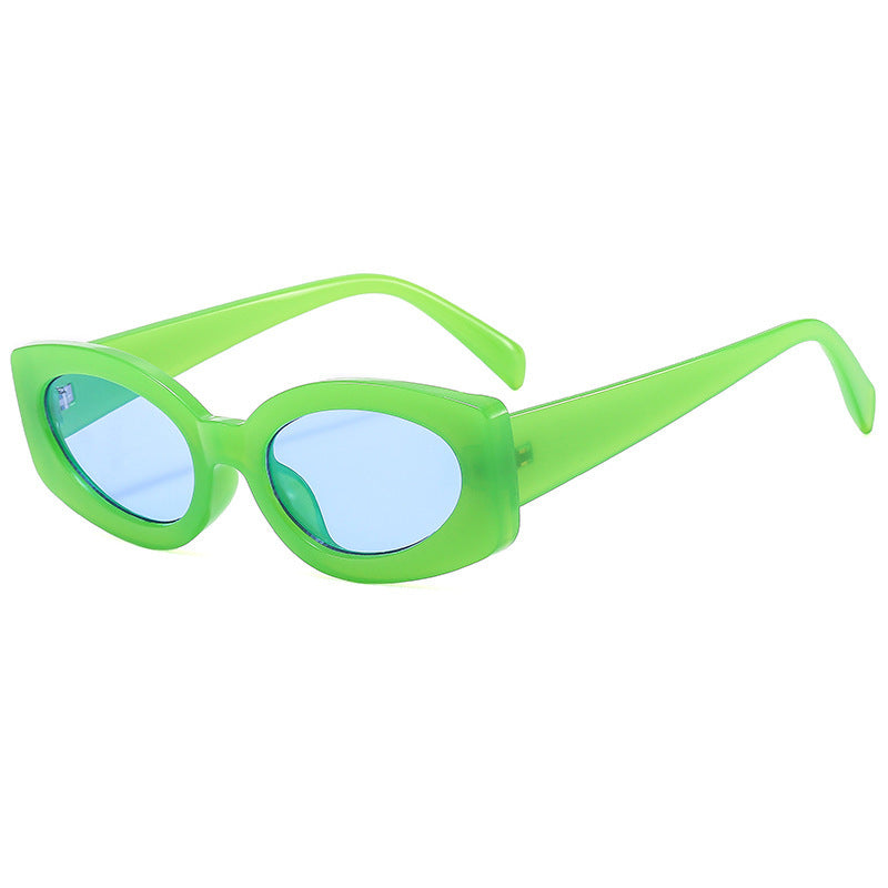 Damen modische Sonnenbrille mit einzigartigem, geschwungenem Rahmen Brehn