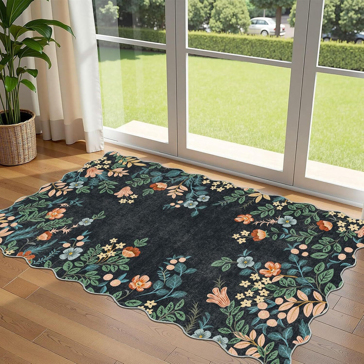 Dekorativer Blumen Teppich