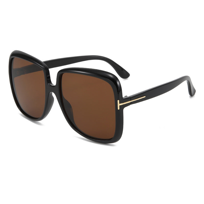 Damen elegante oversized Sonnenbrille mit filigranem Rahmen Brehn