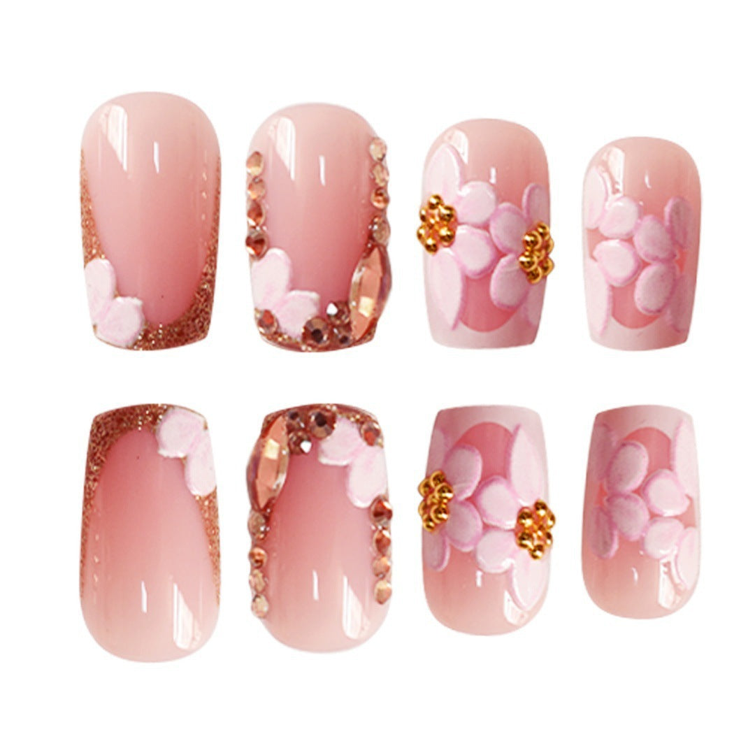 Chic Floral Press-On Nail Art Extensions Brehn