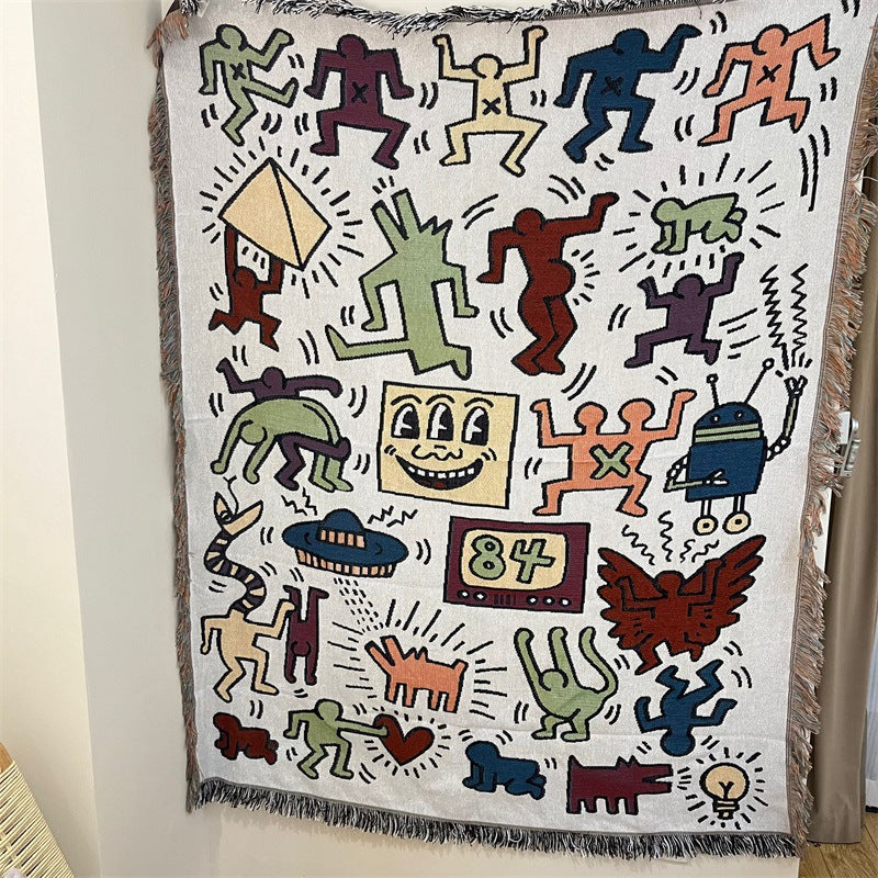 Künstlerische Grafik Wandteppich Decke
