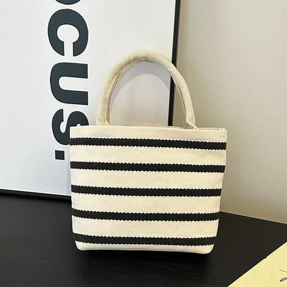 WoGestreifte Canvas Tote Bag Brehn