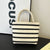 WoGestreifte Canvas Tote Bag Brehn