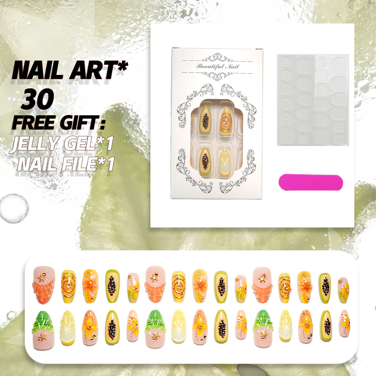 Kreatives Press-On Nail Art Set