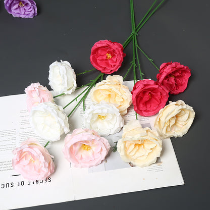 Elegante Seidenblume mit Stiel für die Wohnkultur dekorieren