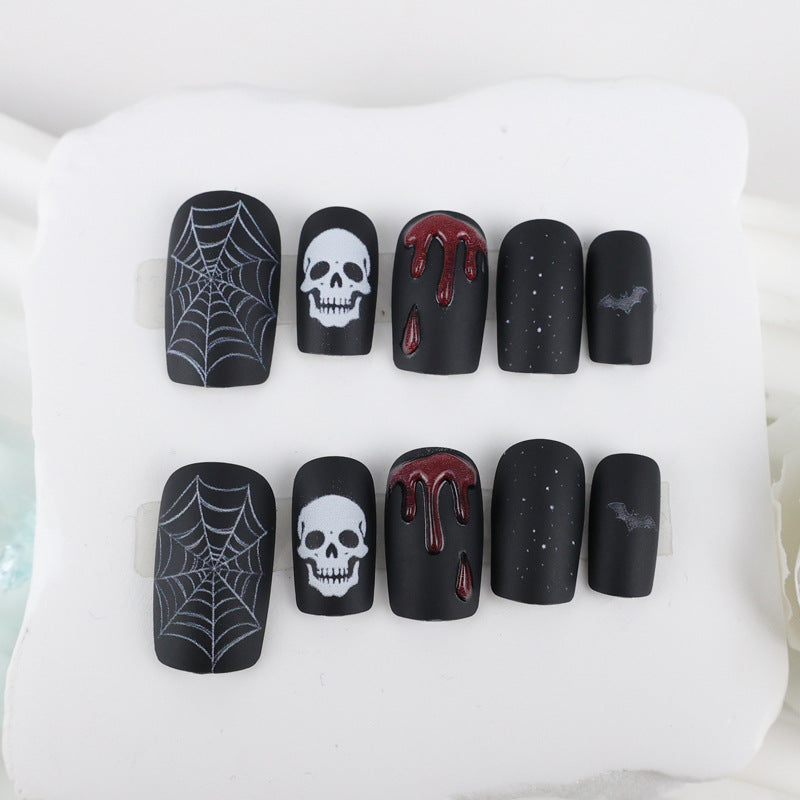 Halloween Kunstnagelset mit gruseligen Motiven Brehn