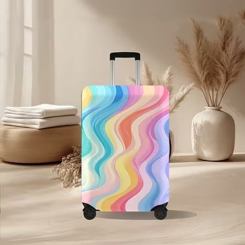 Unisex nan elastische Kofferhülle mit vulkanischem Lava-Marmordesign, dehnbarer Schutzüberzug für Trolley Brehn
