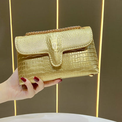 Elegante Krokodil-Effekt Clutch Bag