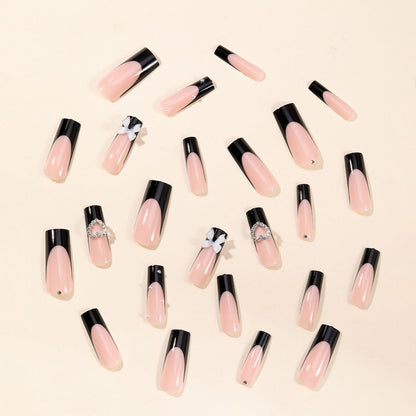 Elegante 3D Schleife und Herz Nagelkunst Brehn