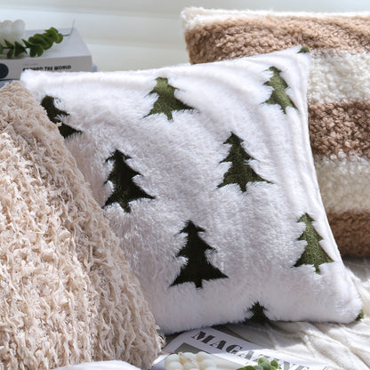 Rechteckiges Plüsch‑Wohnkissen mit Tannenbaum‑Tufting Brehn