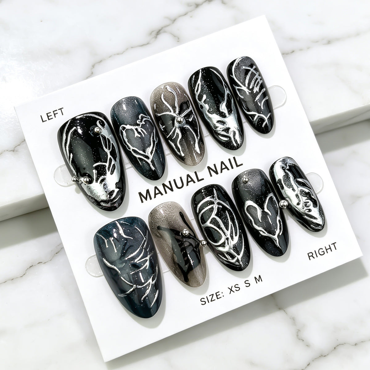 Manuelles Künstlerisches Press-On Nagelset