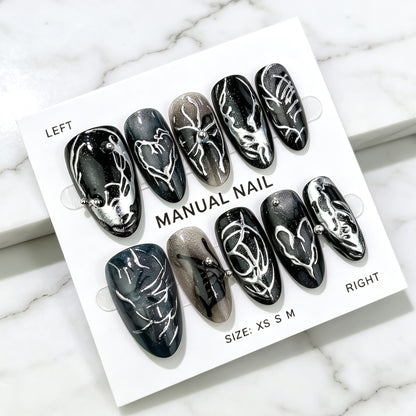 Manuelles Künstlerisches Press-On Nagelset