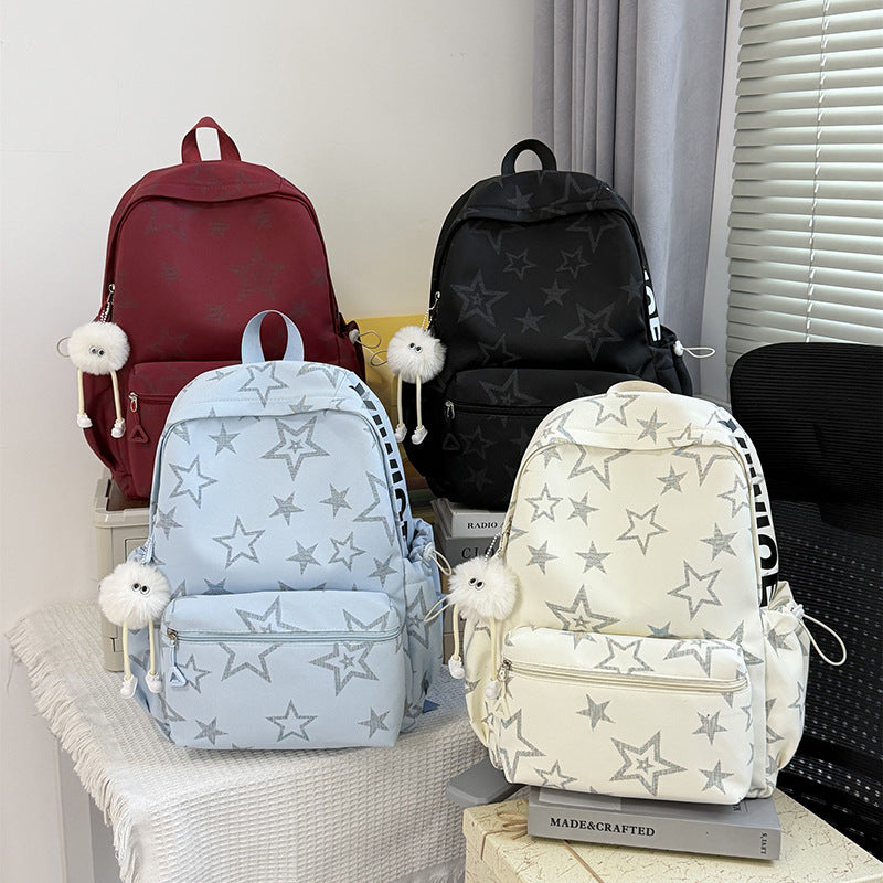 Stern-Bestickter Lässiger Rucksack Brehn