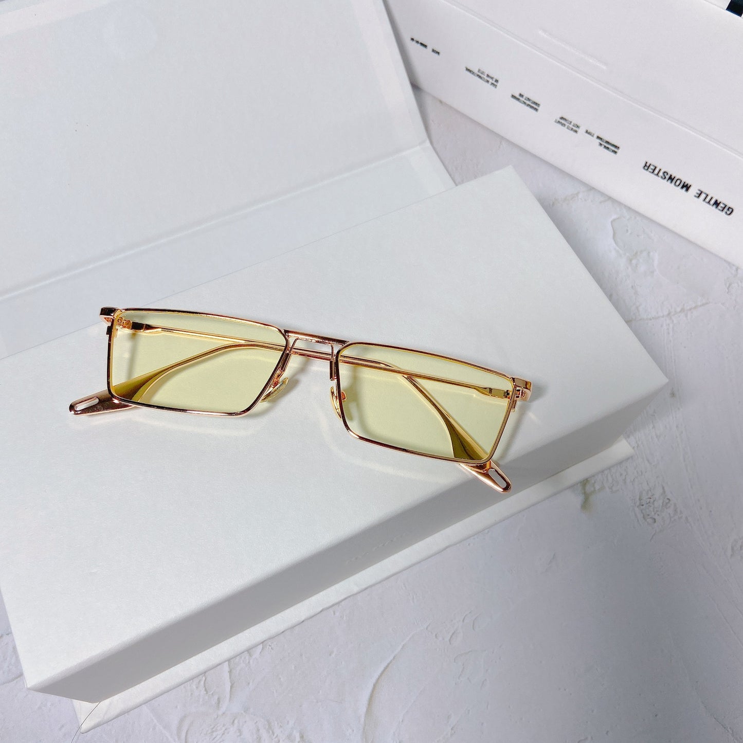 Modische Sonnenbrille mit Rechteckigem Metallrahmen Brehn