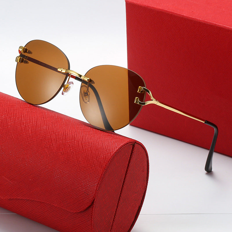 Damen elegante Cat-Eye Sonnenbrille mit Goldakzenten und UV-Schutz Brehn