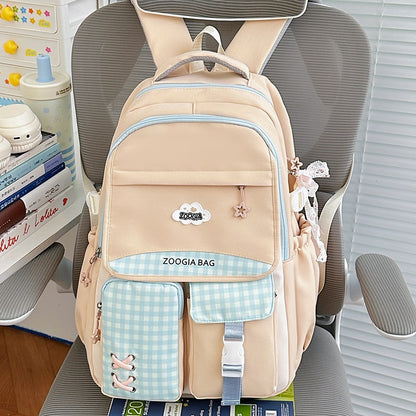 Stylische Multi-Taschen-Schulrucksack Brehn