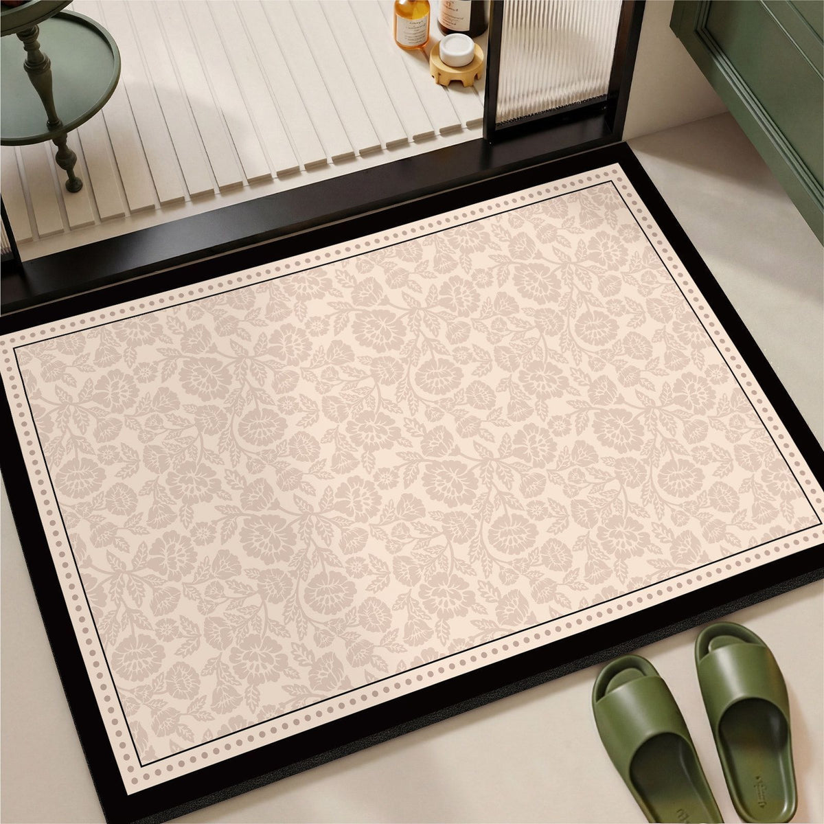 Elegante Vintage Blumenmuster Bereichsmatte