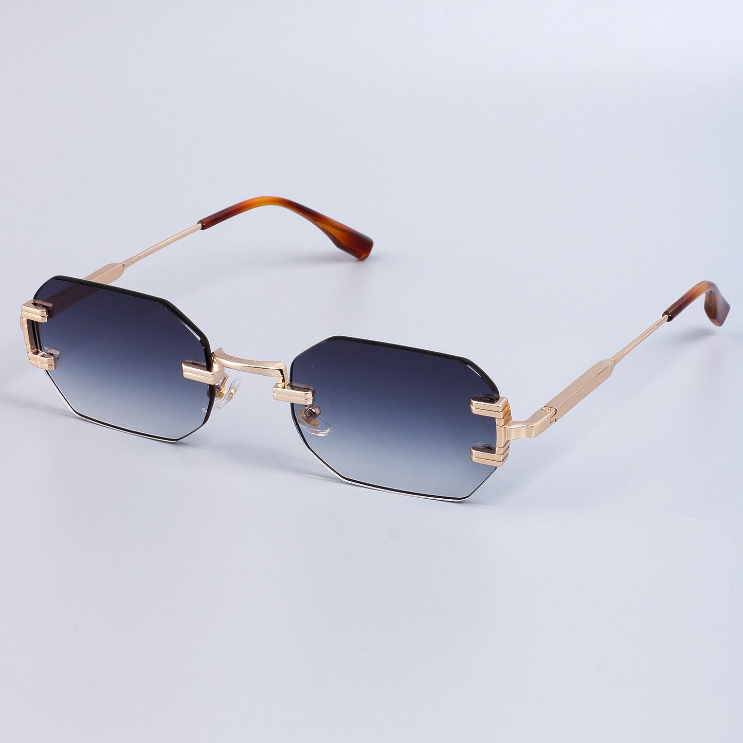 Damen Designer Sonnenbrille im modernen, sechseckigen Stil Brehn