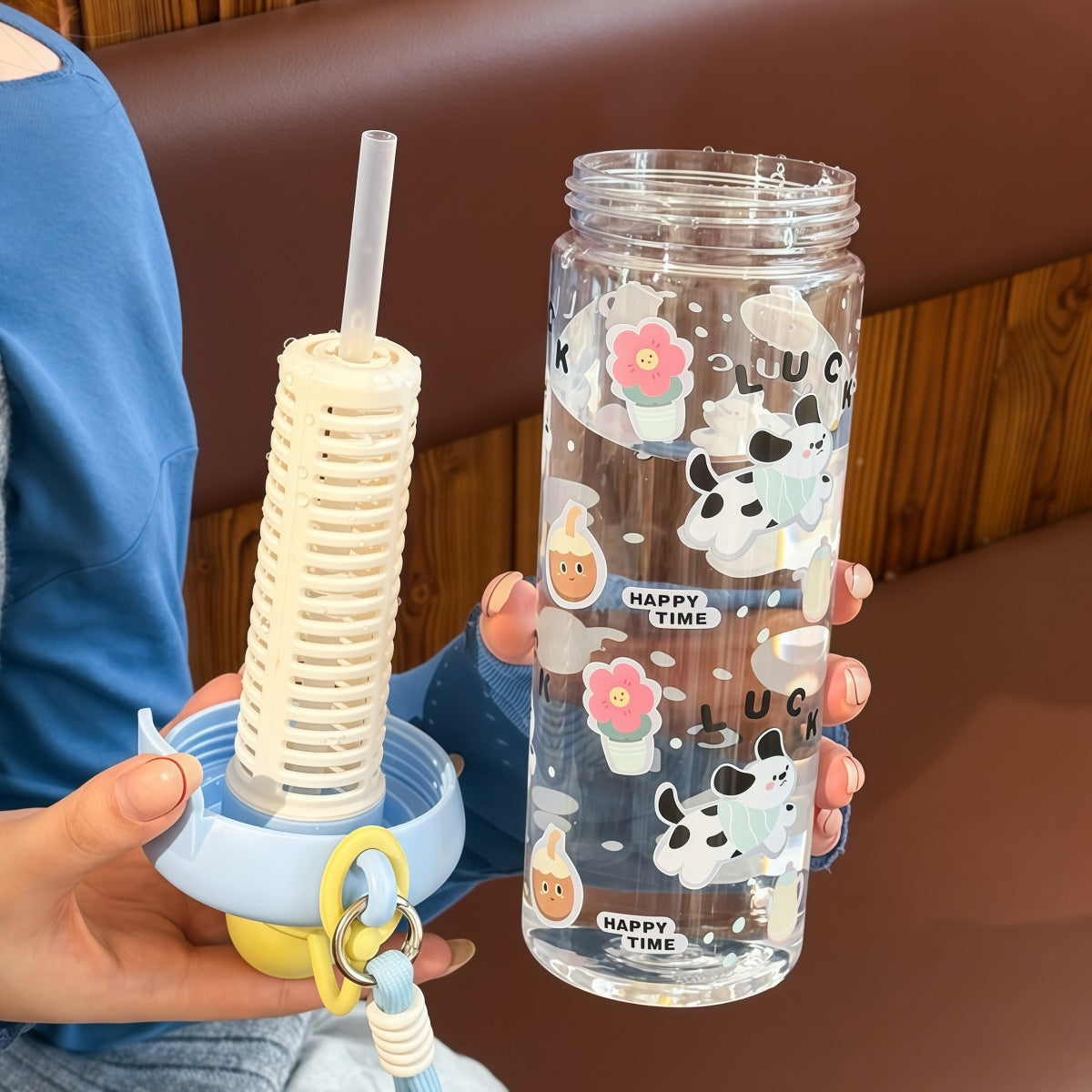 Damen Trinkflasche mit süßen Tiermotiven Brehn