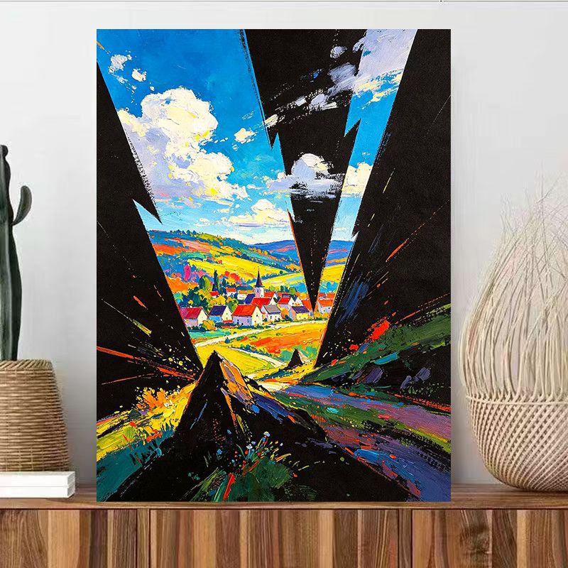 Landschaft inspirierte abstrakte Wandkunst Brehn