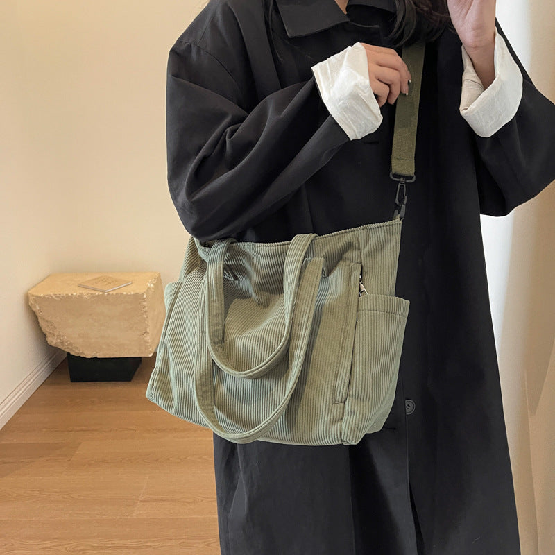 Texturiertes Multi-Taschen Reise Tote Brehn