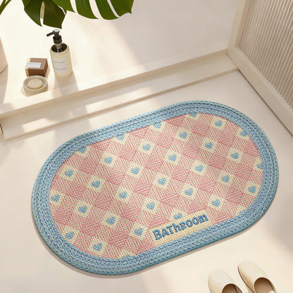Herz-Muster Badezimmermatte Brehn