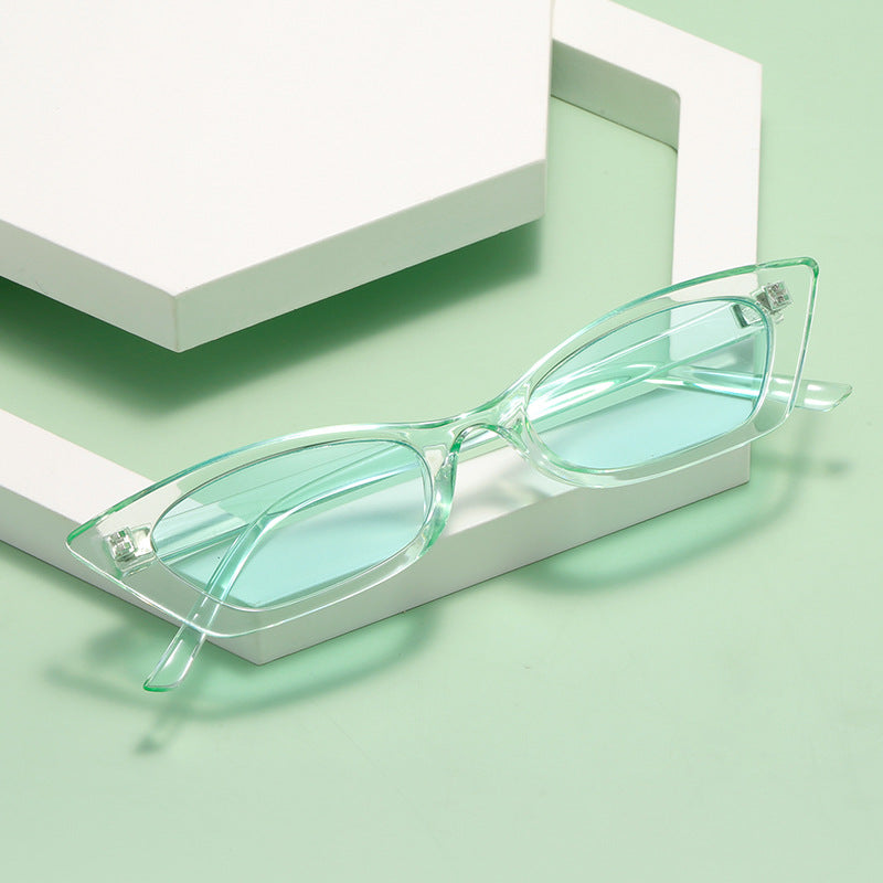 Damen modische Cat-Eye Sonnenbrille mit transparentem Rahmen Brehn