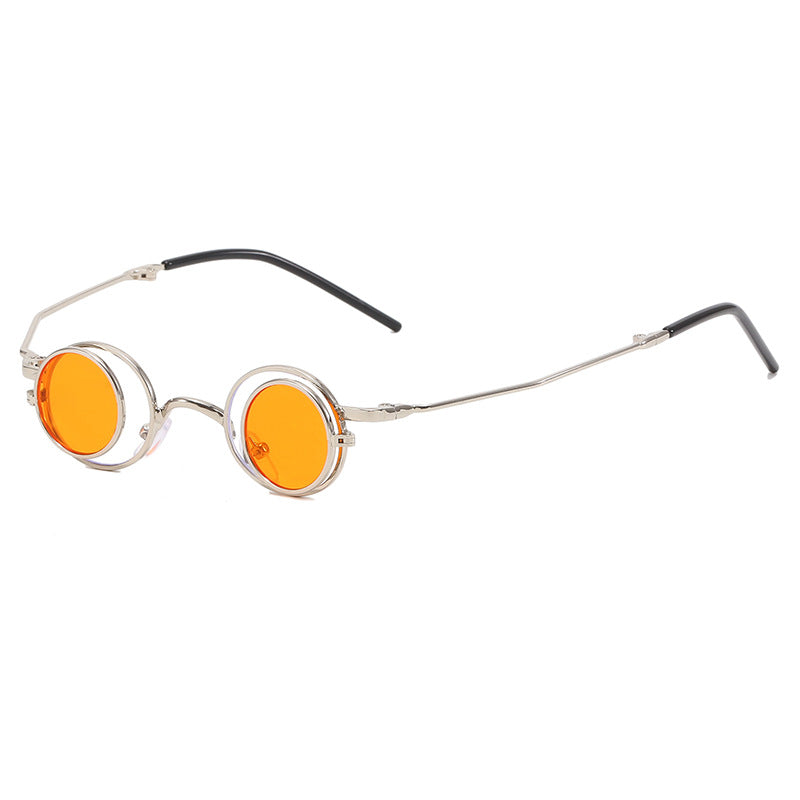 Damen Modische runde Sonnenbrille mit elegantem Metallrahmen Brehn