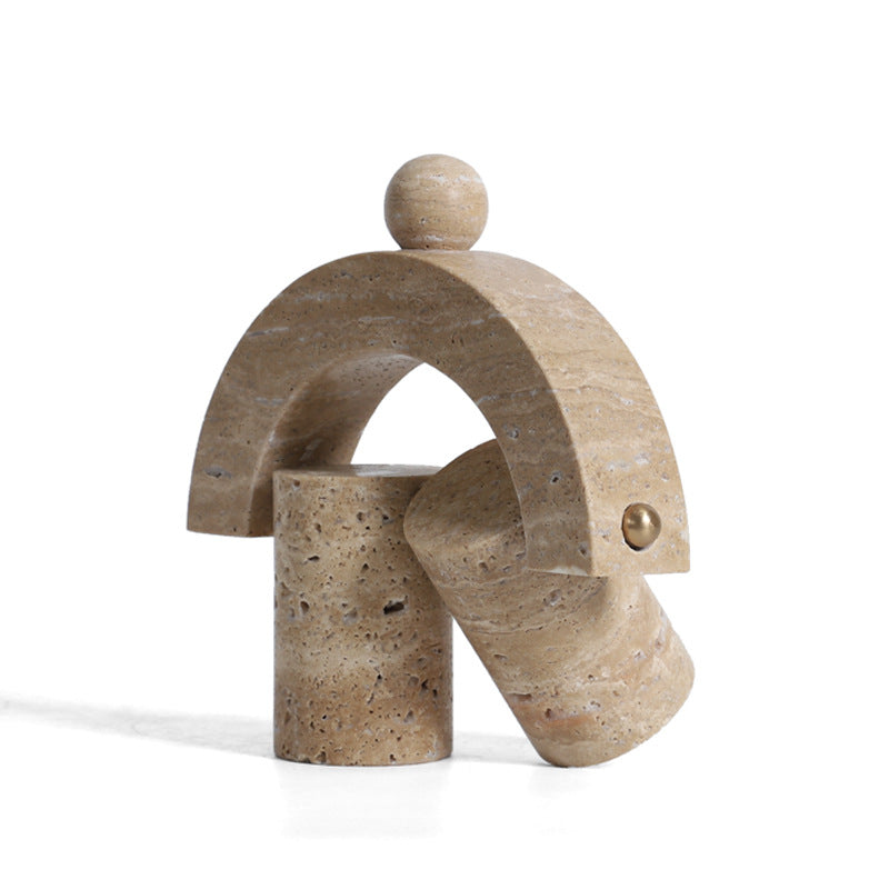 Dekorative abstrakte Steinskulptur