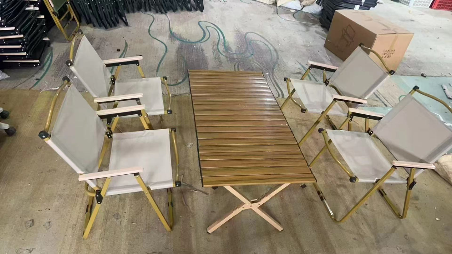 Tragbarer Camping Tisch- und Stuhlset Brehn
