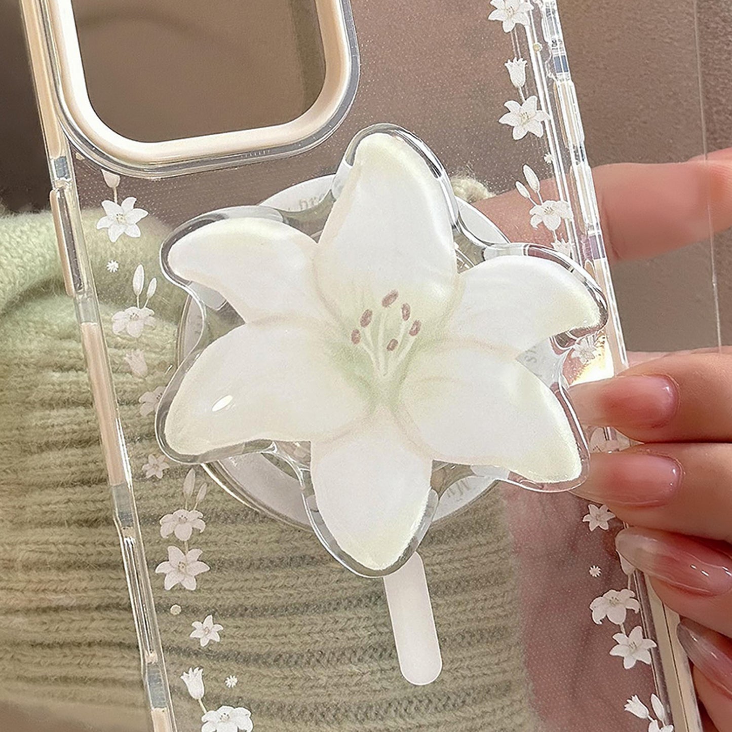Luxus Handspiegel im floralen Design Brehn
