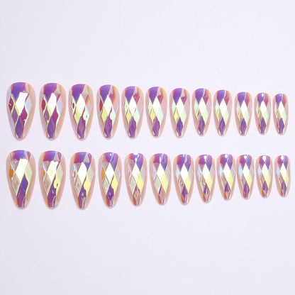Diamantförmiges Press-On Nagelset Brehn
