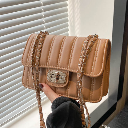 Elegante gesteppte Kette Umhängetasche