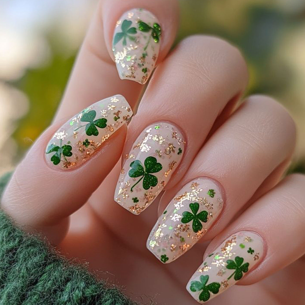 Shamrock-Themen Nagelkunstset Brehn