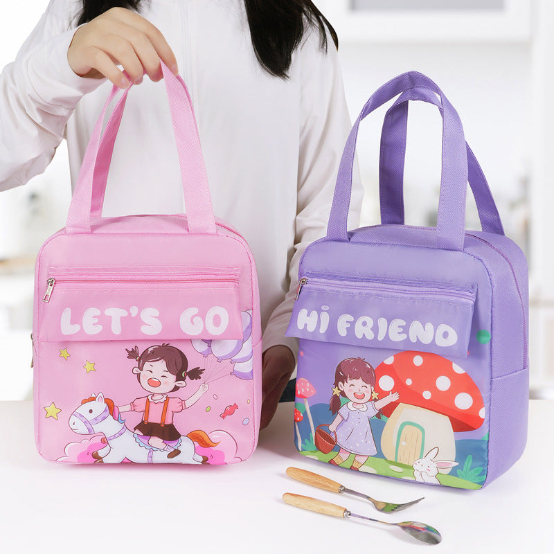 Isolierter Cartoon Lunch Tote Brehn