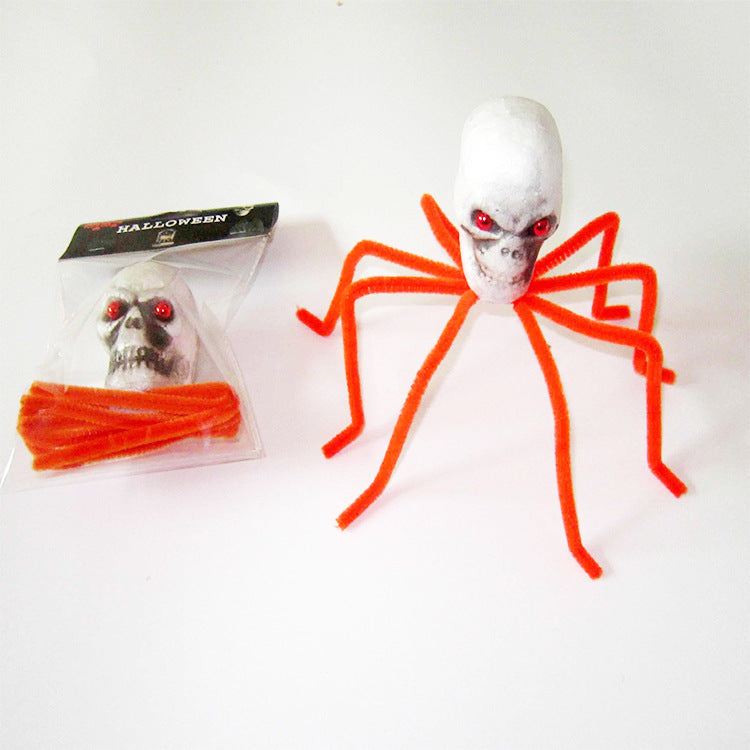 Dekorative Schädel-Spinnenfigur Brehn