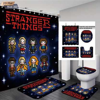Stranger Things Abenteuer-Themen Digitales Badezimmer-Set Brehn